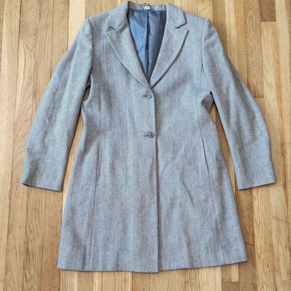 NOA NOA Blue and Gray herringbone wool blend jacket - Picture 1 of 4